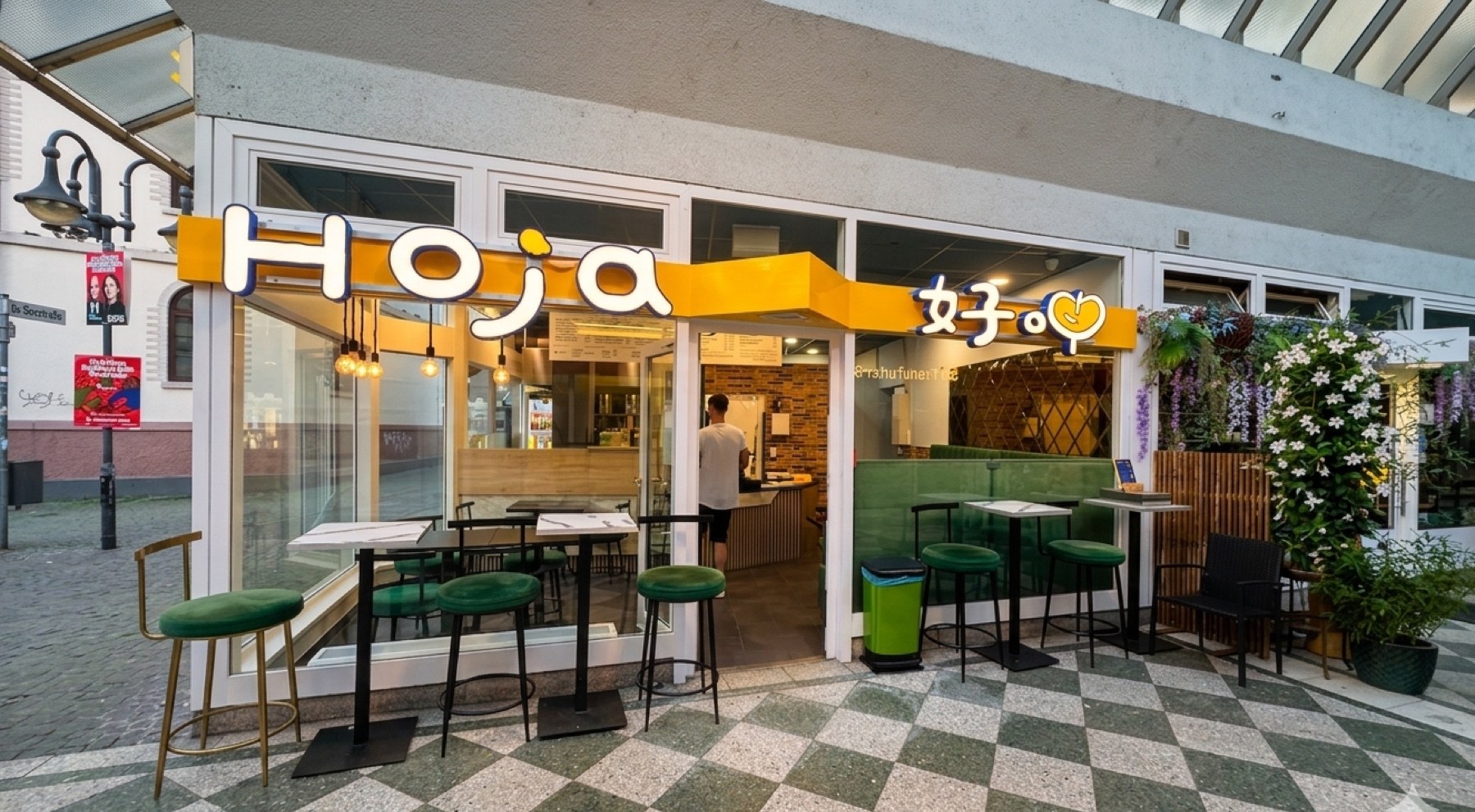 HOJA Storefront in der Leipziger Straße 3, Frankfurt Bockenheim